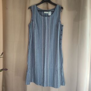 WHITE STAG WOMAN Sleeveless Striped 16W Dress